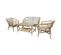 AXI Mary Set da giardino 4 pezzi con divano, tavolo e 2 ampie poltrone | Mobili da giardino 100% Rattan | Mobili da giardino / Set da giardino per 3 persone