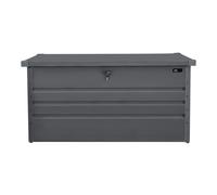 AXI Miles Cassapanca da Esterno in Metallo Antracite 400 | Baule da Esterno/giardino con base e serratura | Baule da Giardino / bBule da Esterno Impermeabile per attrezzi da giardino 132x60x62cm