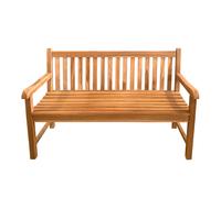 AXI Nowi Panchina da Giardino in Teak, Marrone | Panca da esterno con braccioli per 3 persone | Con schienale | Peso massimo: 540 kg / 150 x 63 x 92 cm