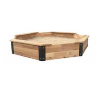 AXI Onno Sabbiera Ottagonale con 4 Panchine in Marrone/Antracite | Sabbiere con Copertura e Telo di Protezione Inclusi - 100% legno di Cedro Certificato FSC | 200 x 200 x 23 cm