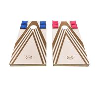 AXI Plus Set Gioco del Cornhole con 2 tavoli - Gioco del Lancio del sacco per esterni/interni - Con 8 sacchettini e borsa per il trasporto - Tavolo pieghevole in legno - 120x61 cm