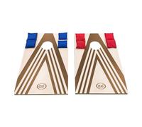 AXI Plus Set Gioco del Cornhole con 2 tavoli - Gioco del Lancio del Sacco per Esterni/Interni - con 8 sacchettini e Borsa per Il Trasporto - Tavolo Pieghevole in Legno - 91x60cm