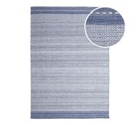 AXI Rhodes Tappeto da esterno, blu, rettangolare | Tappeto per terrazzo esterno impermeabile per piccole aree salotto all'aperto | Giardino/balcone/patio 140x120 cm / Spessore: 5 mm | Sostenibile