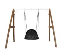 AXI Roxy Altalena a nido d'ape con struttura in legno in marrone e bianco | Altalena indipendente per bambini con sedile a nido d'ape | Altalena per giardino / solo per uso esterno