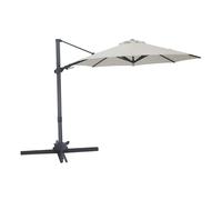 AXI Solis Ombrellone decentrato rotondo Ø 300 cm, Antracite/Beige | Per giardino / terrazza con struttura verniciata a polvere | Base a croce e copertura protettiva incluse | Inclinabile e girevole a 