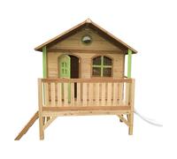 AXI Stef Casetta con pavimento e scivolo bianco | Casa da gioco per giardino/esterno in marrone & verde di legno FSC | Parco giochi per bambini