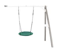 AXI Summer Altalena a nido d'ape con struttura in legno in grigio e bianco | Altalena a muro per bambini con sedile a nido d'ape | Altalena a muro solo per giardino / uso esterno