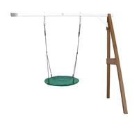 AXI Summer Altalena a nido d'ape con struttura in legno in marrone e bianco | Altalena a muro per bambini con sedile a nido d'ape | Altalena a muro solo per giardino / uso esterno