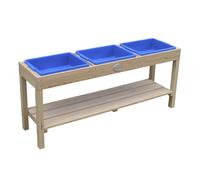 AXI Tavolo Sabbia e Acqua in Legno - Blu | Tavolo da sabbia con 3 cestini di plastica e ripiano per riporre gli oggetti | Tavolo da attività multiuso per bambini, Tavolo da Fango