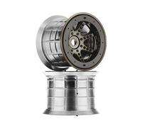 AXIAL 1/8 Oversize 8-Spoke 3.8 Beadlock Wheels, 17mm Hex, Black Chrome (2) - AXI
