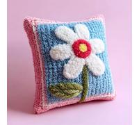 AxiangziK Diy Kit Cuscino Con Gancio Di Chiusura,Un bel fiorellino,Latch Hook Kit Cuscino Fai Da Te Fatto A Mano All'Uncinetto Ricamo,43x43cm