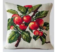 AxiangziK Kit Gancio di Chiusura per Cuscino Fai-da-Te,Rami da frutto,Artigianato Facile da Imparare per Kit Tappeto con Gancio di Chiusura per Cuscino,43x43cm