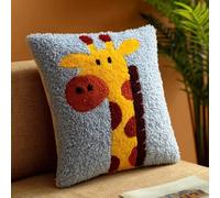 AxiangziK Latch Hook Kits For Adults,Giraffa carina,Diy Latch Cross Stitch Sofa Cushion,Creativity Gift Embroidery Home Decoration,17x17in