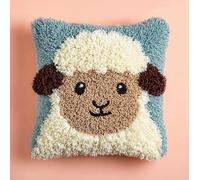AxiangziK Latch Hook Kits For Adults,Un grazioso agnellino Diy Latch Cross Stitch Sofa Cushion,Creativity Gift Embroidery Home Decoration,17x17in