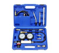 AXILYZE Kit multifunzione per test di perdite nei cilindri, include tester di compressione del motore con doppio manometro per controllo pressione e tasso di perdita, completo di asta di estensione