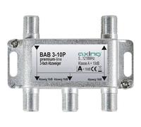 Axing Bab 3 - 10P Splitter a 3 Vie TV via cavo CATV Multi Media DVB-T2 classe A +, DB, 5 - 1218 MHz metallo