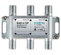 Axing Bab 4 - 12P Splitter a 4 Vie 12dB TV via cavo CATV Multi Media DVB-T2 DB, 5 - 1218 MHz metallo