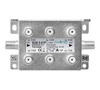 Axing Bab 6 - 01P Splitter a 6 Vie TV via cavo CATV Multi Media DVB-T2 DB, 5 - 1218 MHz metallo