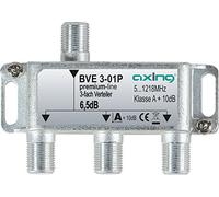 Axing BVE 3-01P Distributore 3 uscite partitore TV via cavo CATV Multimedia DVB-T2 5-1218 MHz metallo