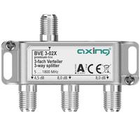 Axing BVE 3-02X - Distributore a 3 vie (sbilanciato) 4,5/8/8 dB 5-1800 MHz TV Data Internet via cavo