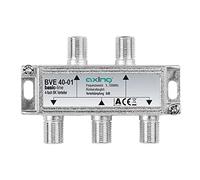 Axing BVE 40-01 Splitter 4 Vie, 5-1006 MHz partitore antenna con connettore F, per digitale terrestre e tv via cavo
