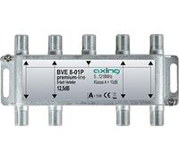Axing BVE 8-01P Distributore 8 uscite partitore TV via cavo CATV Multimedia DVB-T2 5-1218 MHz metallo