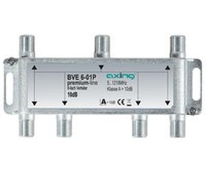 axing BVE00601P 1 - Cable splitter - 5 - 1218 MHz - Stainless steel - Female/Fe
