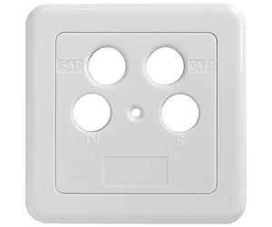 Axing SZU 2-12 copertura per presa antenna BSD 960-xx (due parti) bianco