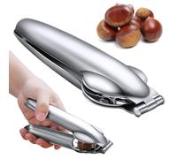 Axingqiwu Taglia Castagne in Acciaio Inox 304 Schiaccianoci Multifunzione Coltello Castagne Taglia Castagne a Croce