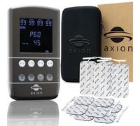 axion Elettrostimolatore Muscolare Professionale STIM-PRO X9B a 4 canali | 4 in 1: TENS, EMS, Massaggio e Allenamento del Pavimento Pelvico | 60 Programmi | Con caricatore USB-C e 12 Elettrodi