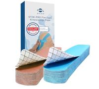 axion® Nastro kinesio pretagliato, beige e blu, 50 bendaggi autoadesivi, pretagliati, ad esempio come nastro per spalle, piedi, spinale, sport, nastro fisiofasciale, dispositivo medico certificato