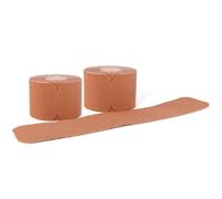 Axion Set di 2 Nastri Kinesiologici Pretagliati Beige | 40 Nastri Sportivi 25x5cm, 20 per Rotolo | Impermeabili, Delicati sulla Pelle, Elastici | Ideali per Fisioterapia e Sport