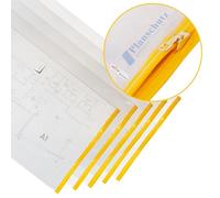 Axis Line Buste protettive per piano DIN A1, DIN A0, DIN A4, DIN A2, DIN A3, 700 x 1200, 900 x 1400, 1000 x 1350, per piani di costruzione e disegni, pellicola protettiva per piani, confezione da 10