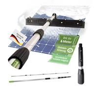 Axis Line Set professionale di aste telescopiche fotovoltaiche - rimozione della neve su impianto PV con asta telescopica+pala da neve + protezione antiscivolo (set da 6 metri)