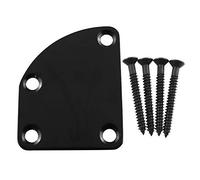 AXLIZER 1 set di piastra per collo per chitarra elettrica curva a spalla mancante semi rotonda Joint piastra di montaggio posteriore 4 fori con viti compatibile con parti di ricambio per chitarra e