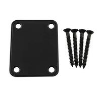 AXLIZER Set di 2 piastre per chitarra elettrica con viti, piastra quadrata per collo e corpo per chitarra elettrica, jazz, basso, dorata