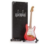 AXMAN Hank Marvin (The Shadows) - Replica per chitarra in miniatura, regalo musicale, scala ornamentale fatta a mano 1/4, include una scatola di visualizzazione