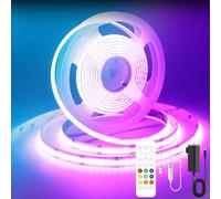 AXMOTUT Striscia LED RGB COB Bluetooth 3M, 630LED/M, multicolore, dimmerabile, 24 V, con controller Smart APP Bluetooth, per TV, camera da letto, decorazione per la casa, feste