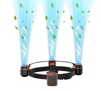 Axnol Ventilatore portatile con 3 piccole ventole per 10 volte forte vento e ampia area di raffreddamento 10000 mAh batteria oltre 24 ore di funzionamento ventilatore a mani libere con cintura per