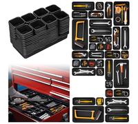 AXNSATRE Organizer per cassetti da officina - 19 pezzi per cassetti, organizer per attrezzi, cassetti, organizer da officina, scatola per attrezzi