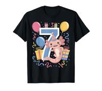 Axolotl 7 ° compleanno ragazzo ragazza 7 anni settimo Axolotl Maglietta