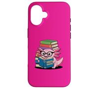 Axolotl Adventures Book Lover Lettura divertente Custodia per iPhone 16