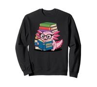 Axolotl Adventures Book Lover Lettura Divertente Felpa