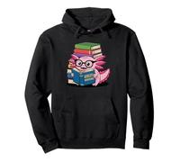 Axolotl Adventures Book Lover Lettura Divertente Felpa con Cappuccio