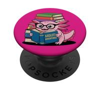 Axolotl Adventures Book Lover Lettura divertente PopSockets PopGrip Adesivo