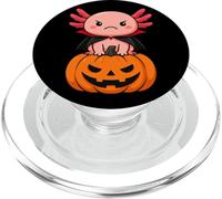 Axolotl Amante Animali Vampiro Zucca Halloween Ragazzi Ragazze PopSockets PopGrip per MagSafe