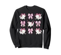 Axolotl Anfibio Ragazza Coquette Fiocco Rosa Mamma Mamma Felpa