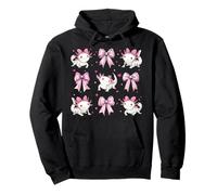 Axolotl Anfibio Ragazza Coquette Fiocco Rosa Mamma Mamma Felpa con Cappuccio