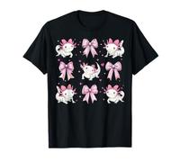 Axolotl Anfibio Ragazza Coquette Fiocco Rosa Mamma Mamma Maglietta