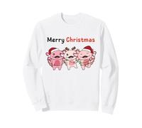 Axolotl Animali di Natale Carino Axolotls Buon Natale Felpa